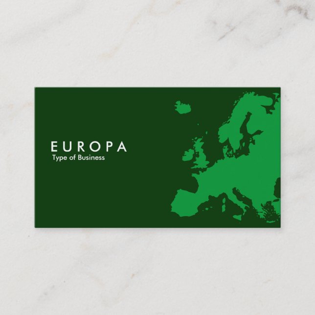 EUROPA Green - Dunkelgrün Visitenkarte (Vorderseite)