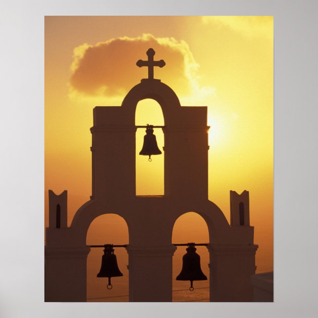 Europa, Griechenland, die Kykladen-Inseln, Santori Poster (Vorne)