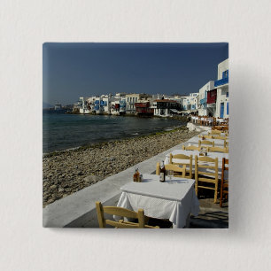 Europa, Griechenland, Mykonos. Die Aussicht aufs M Button