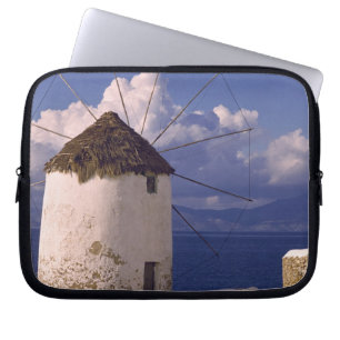 Europa, Griechenland, Mykonos. Ein auffälliges Wei Laptopschutzhülle
