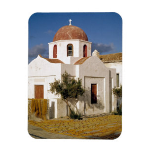 Europa, Griechenland, Mykonos. Fischernetze trockn Magnet