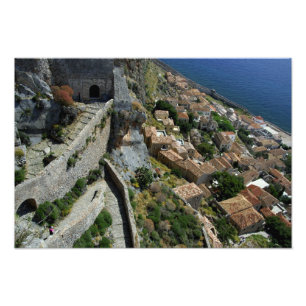 Europa, Griechenland, Peloponnes, Monemvasia Fotodruck