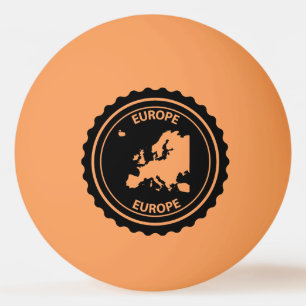 Europa-Gummi-Briefmarke Tischtennisball