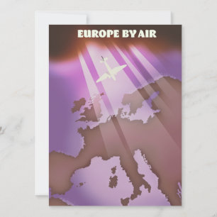 Europa im Flug Vintage-Reiseplakat.