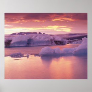 Europa, Island, Jokulsarlon-Lagune Poster