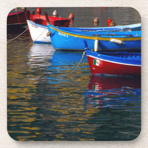 Europa, Italien, Cinque Terre, Boote in Vernazza Untersetzer