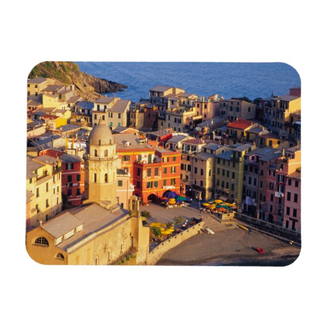 Europa, Italien, Cinque Terre Dorf Vernazza Magnet (Horizontal)