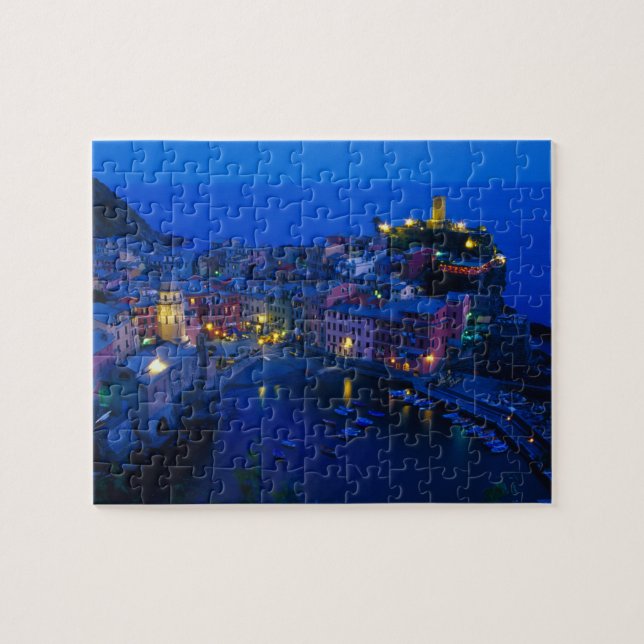 Europa, Italien, Cinque Terre, Vernazza. Hillside Puzzle (Horizontal)