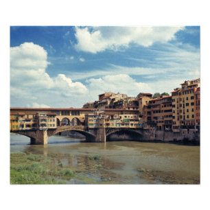 Europa, Italien, Florenz. Ponte Vecchio Fotodruck