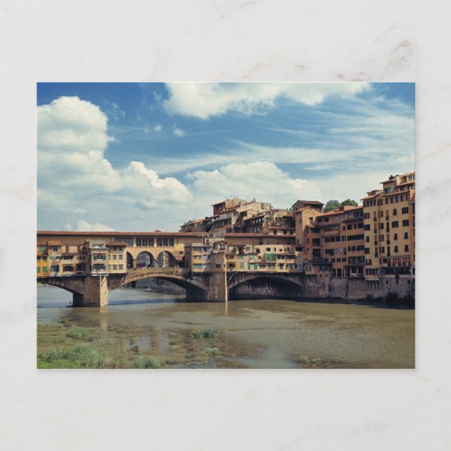 Europa, Italien, Florenz. Ponte Vecchio Postkarte (Vorderseite)