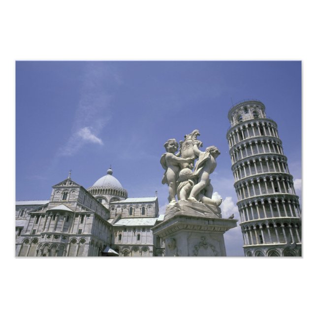 Europa, Italien, Pisa, Schiefer Turm von Pisa Fotodruck (Vorne)
