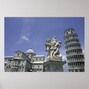 Europa, Italien, Pisa, Schiefer Turm von Pisa Poster