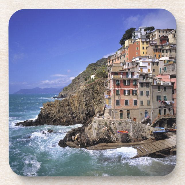 Europa, Italien, Riomaggiore. Riomaggiore Untersetzer (Vorderseite)