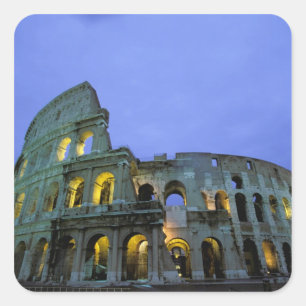 Europa, Italien, Rom. Abend Quadratischer Aufkleber