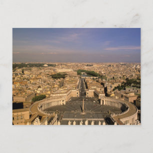 Europa, Italien, Rom, Der Vatikan. Blick von St. Postkarte