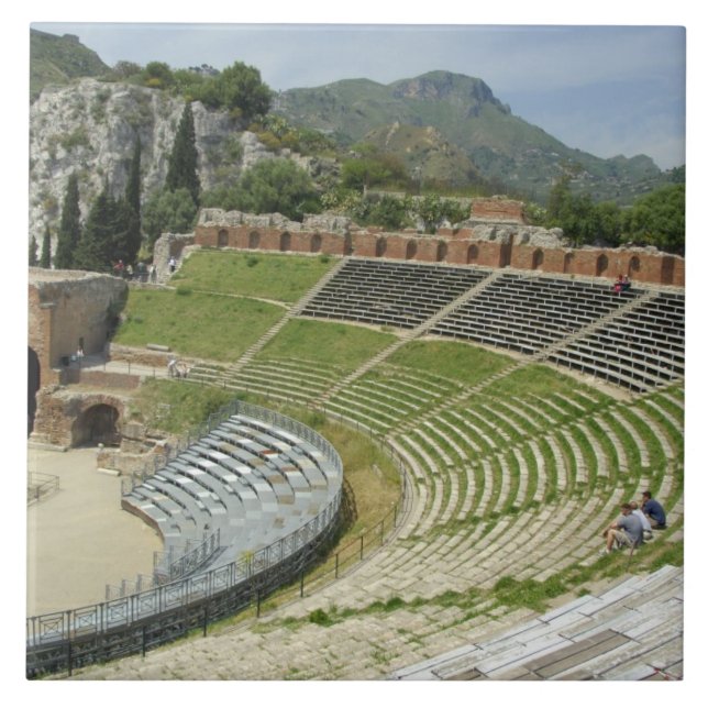 Europa, Italien, Sizilien, Taormina. 3. Jahrhunder Fliese (Vorderseite)