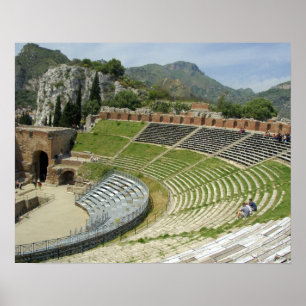 Europa, Italien, Sizilien, Taormina. 3. Jahrhunder Poster