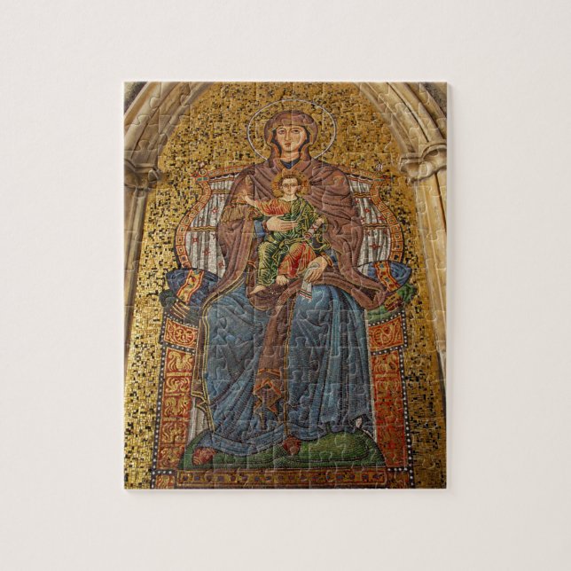 Europa, Italien, Sizilien, Taormina. Madonna & Kin Puzzle (Vertikal)