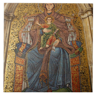 Europa, Italien, Sizilien, Taormina. Madonna und K Fliese