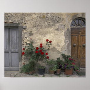 Europa, Italien, Toskana, Chianti, Toskanische Tür Poster