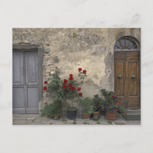 Europa, Italien, Toskana, Chianti, Toskanische Tür Postkarte