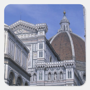 Europa, Italien, Toskana, Florenz. Piazza del 2 Quadratischer Aufkleber