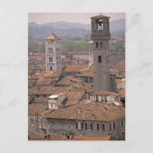 Europa, Italien, Toskana, Lucca, Stadpanorama Postkarte