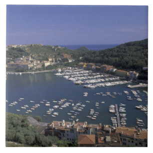 Europa, Italien, Toskana, Porto Ercole, Aussicht a Fliese