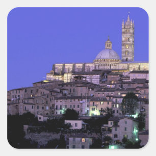 Europa, Italien, Toskana, Siena. 13. Jh. Dom und Quadratischer Aufkleber