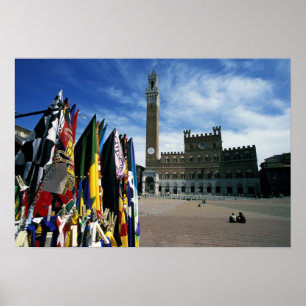 Europa, Italien, Toskana, Siena. Piazza del Poster