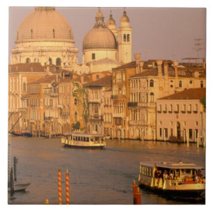 Europa, Italien, Venetien, Venedig. Sonnenuntergan Fliese