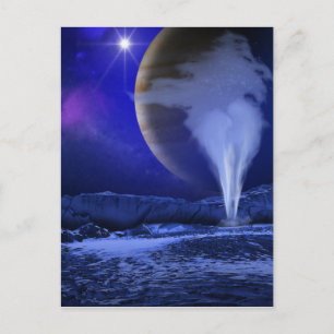 Europa Jupiter Moon Space Art Postkarte