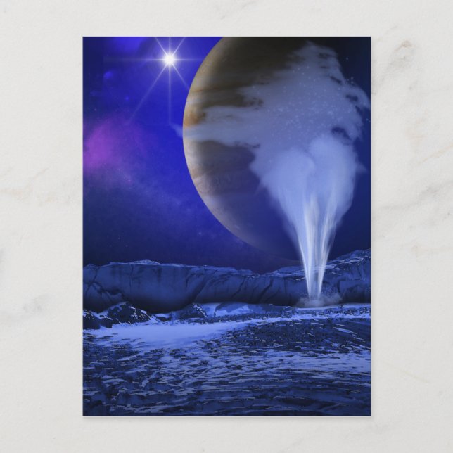 Europa Jupiter Moon Space Art Postkarte (Vorderseite)