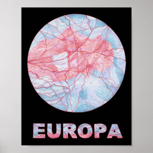 Europa Jupiters Moon 8 x 10 Art Poster Print