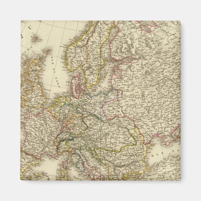 Europa-Karte 3 Magnet (Vorne)