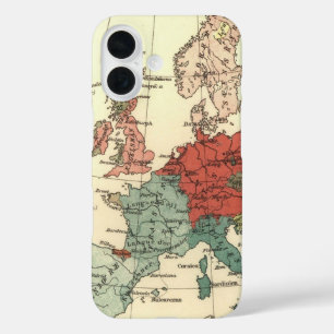 Europa-Karte-Länder - Weltantike iPhone 16 Hülle