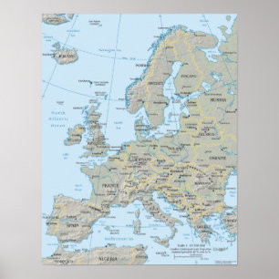 Europa-Karte Poster