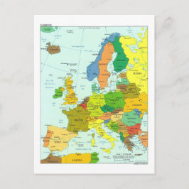 Europa-Karte Postkarte