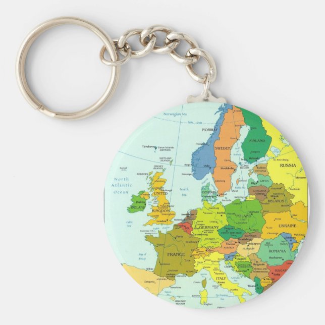 Europa-Karte Schlüsselanhänger (Vorne)