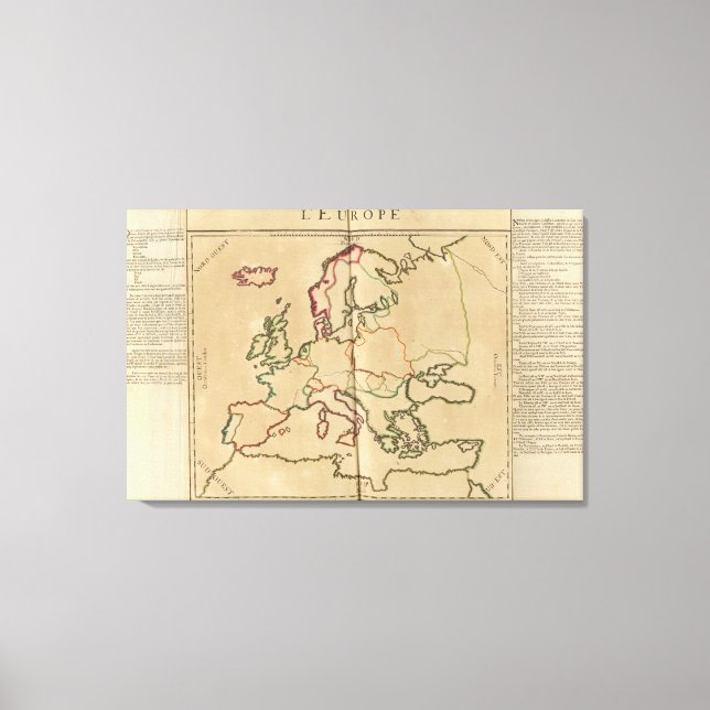 Europa-Klima Leinwanddruck (Vorderseite)