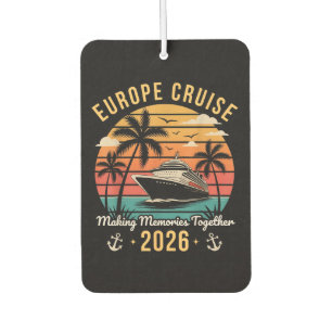 Europa-Kreuzfahrt-Truppe 2026 Familie passende Url Autolufterfrischer