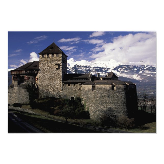 Europa, Liechtenstein, Vaduz Schloss Vaduz, 2 Fotodruck (Vorne)
