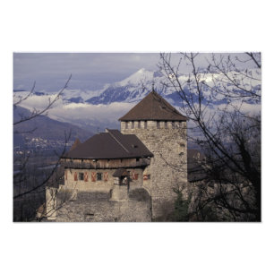 Europa, Liechtenstein, Vaduz Schloss Vaduz Fotodruck