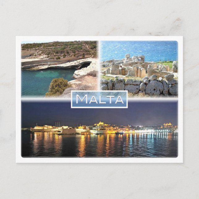 Europa - Malta - Peter d Pool - Mnajdra - Postkarte (Vorderseite)