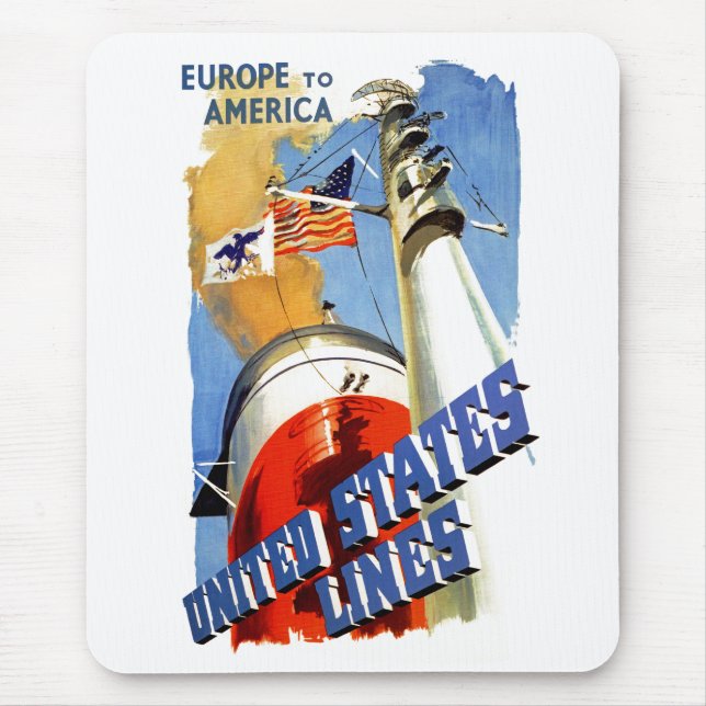 Europa nach Amerika ~ Vereinigte Staaten Mousepad (Vorne)