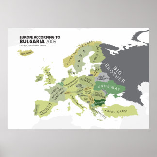 Europa nach Bulgarien Poster