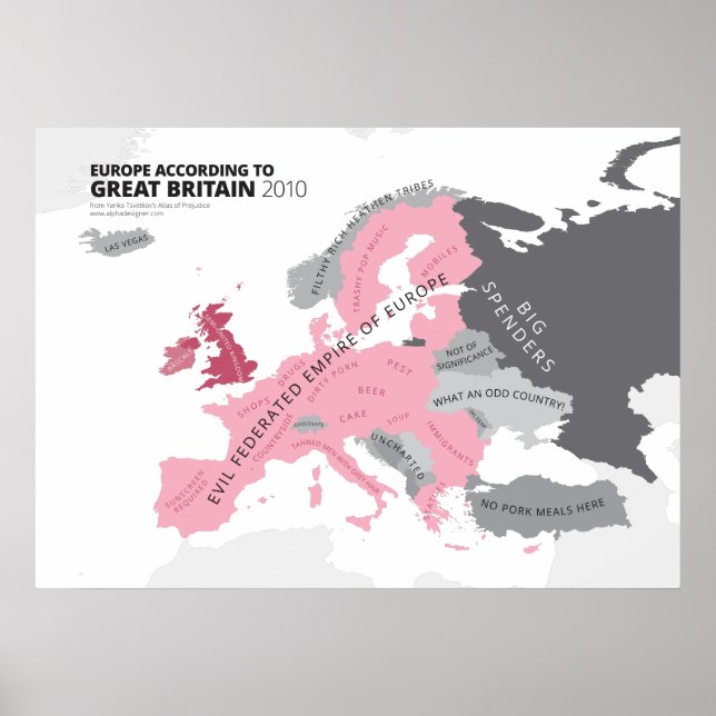 Europa nach Großbritannien Poster (Vorne)