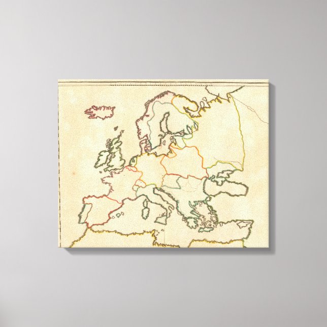Europa nach Religion Leinwanddruck (Vorderseite)