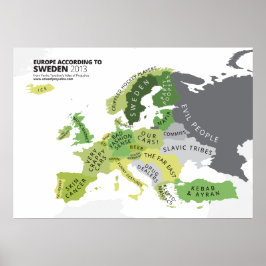 Europa nach Schweden Poster