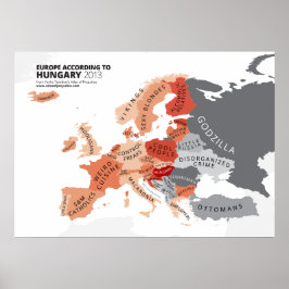 Europa nach Ungarn Poster